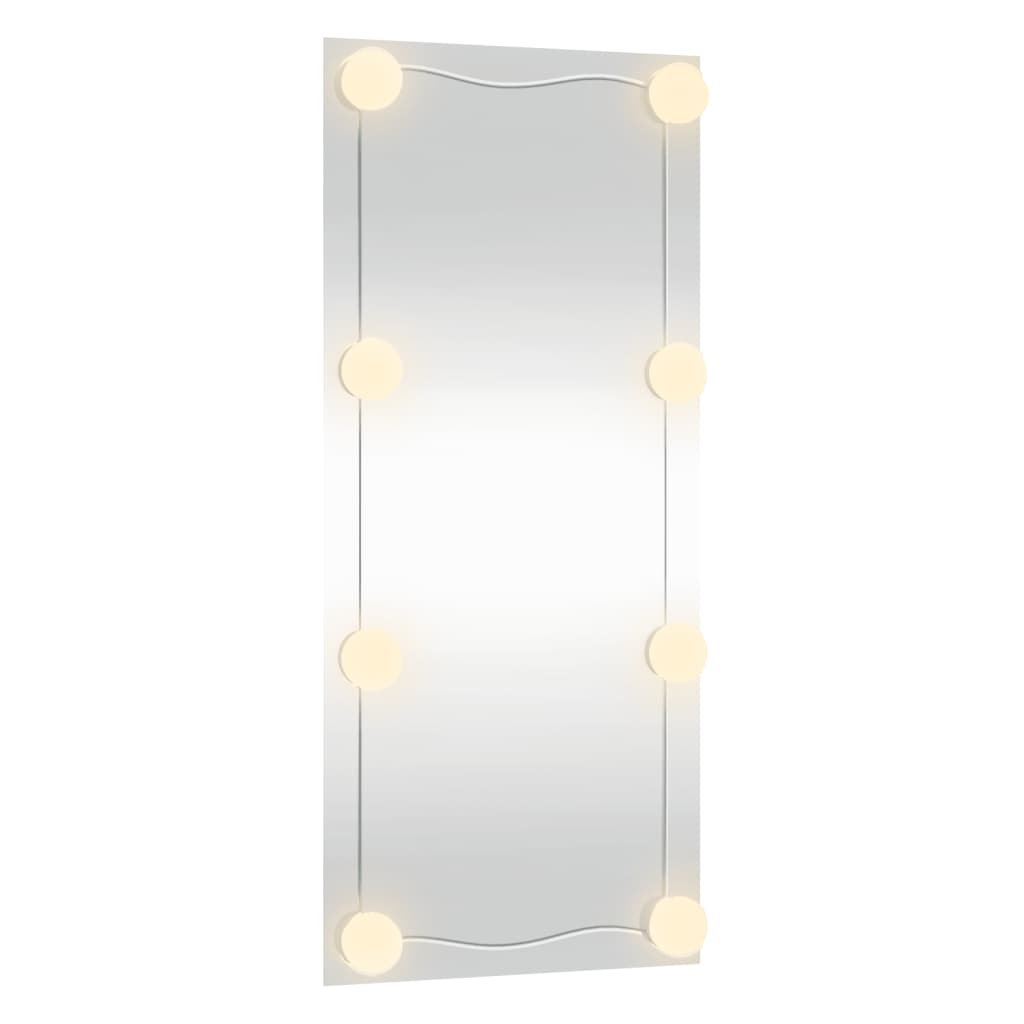 vidaXL Sieninis veidrodis su LED lemputėmis, 40x80cm, stiklas