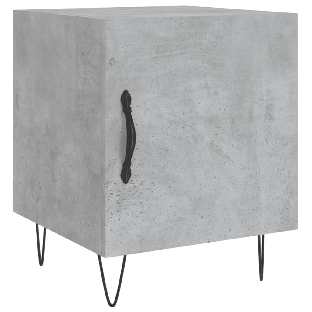 vidaXL Naktinė spintelė, betono pilka, 40x40x50cm, apdirbta mediena