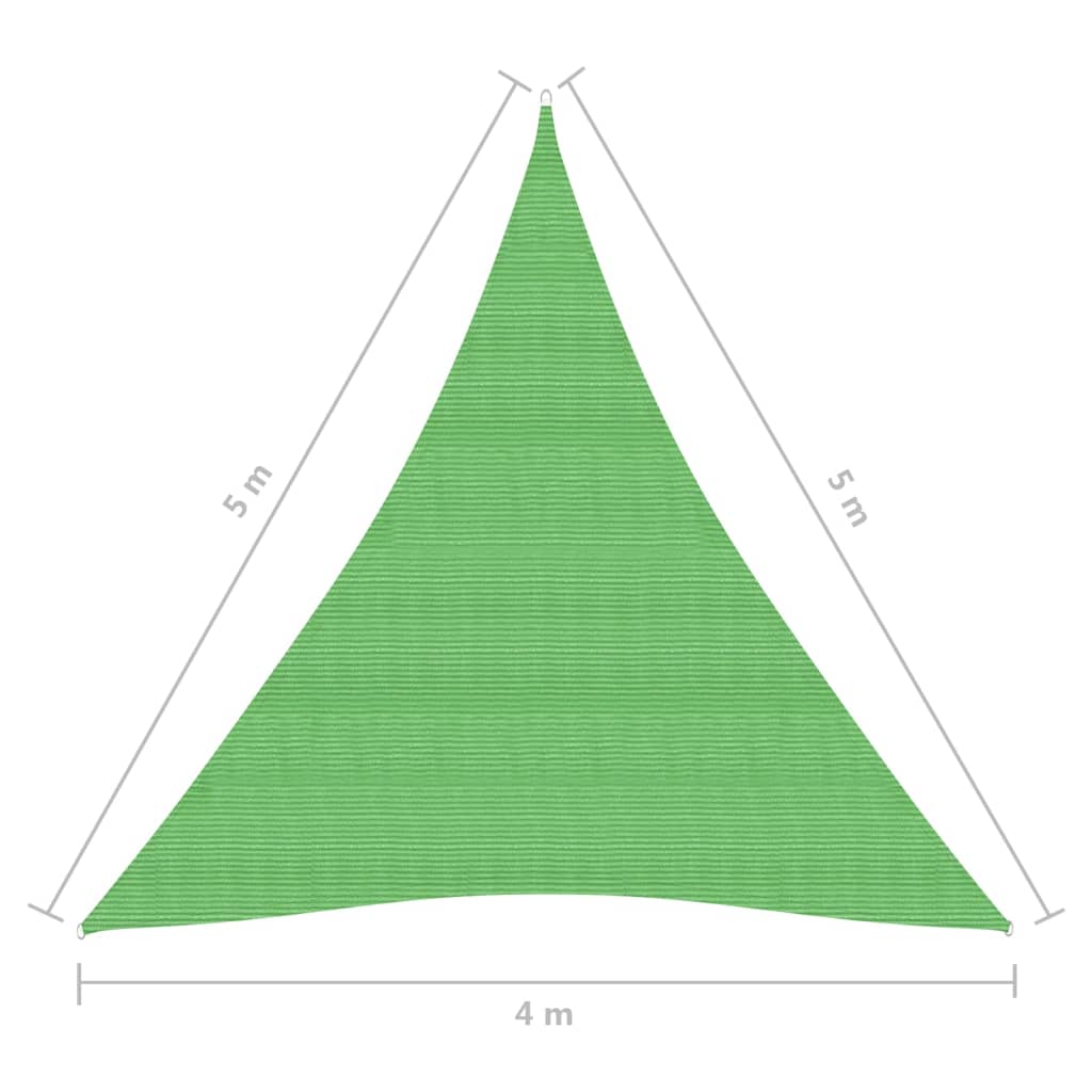 vidaXL Uždanga nuo saulės, šviesiai žalia, 4x5x5m, HDPE, 160g/m²