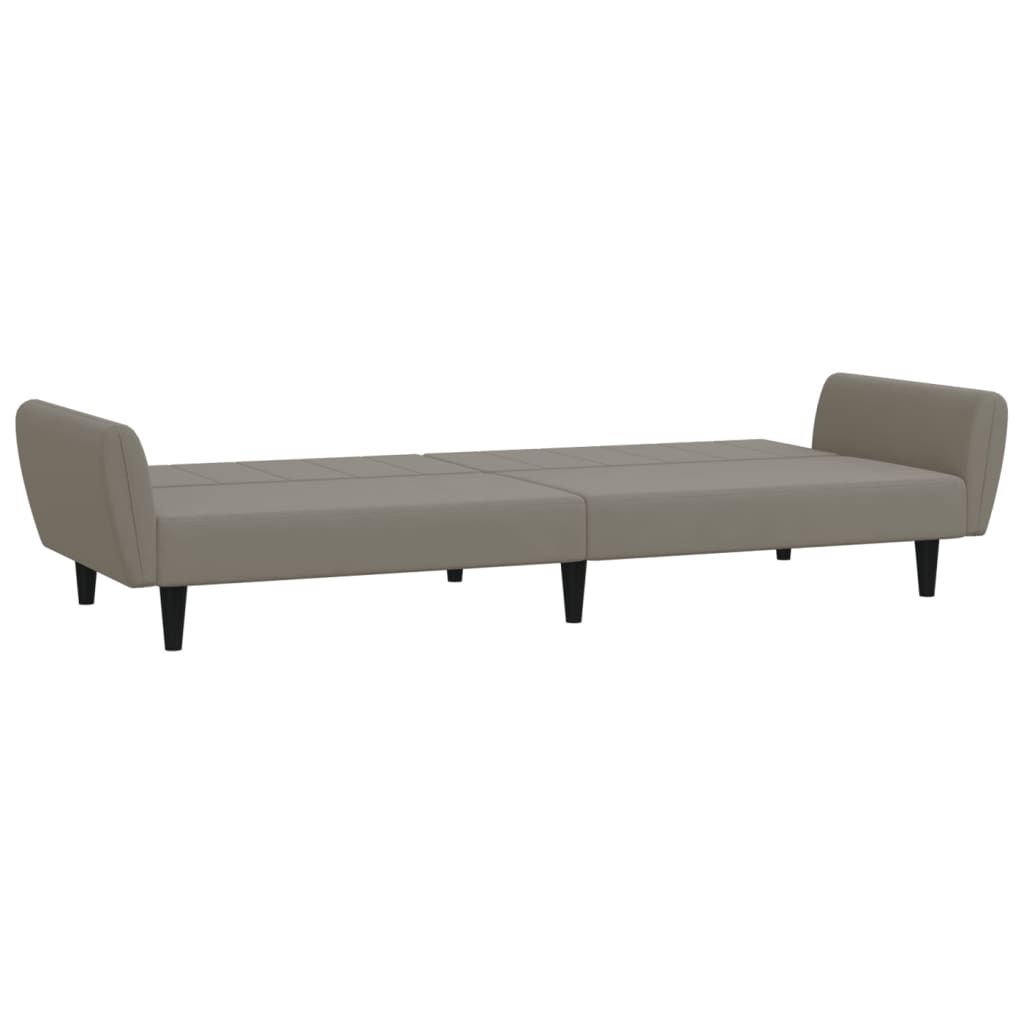 vidaXL Dvivietė sofa-lova, šviesiai pilkos spalvos, aksomas