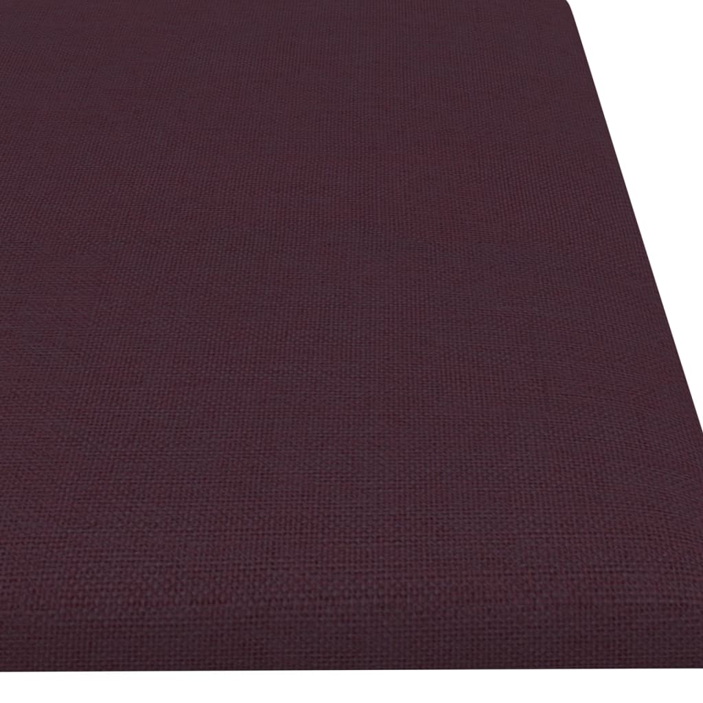 vidaXL Sienų plokštės, 12vnt., violetinės, 60x15cm, audinys, 1,08m²