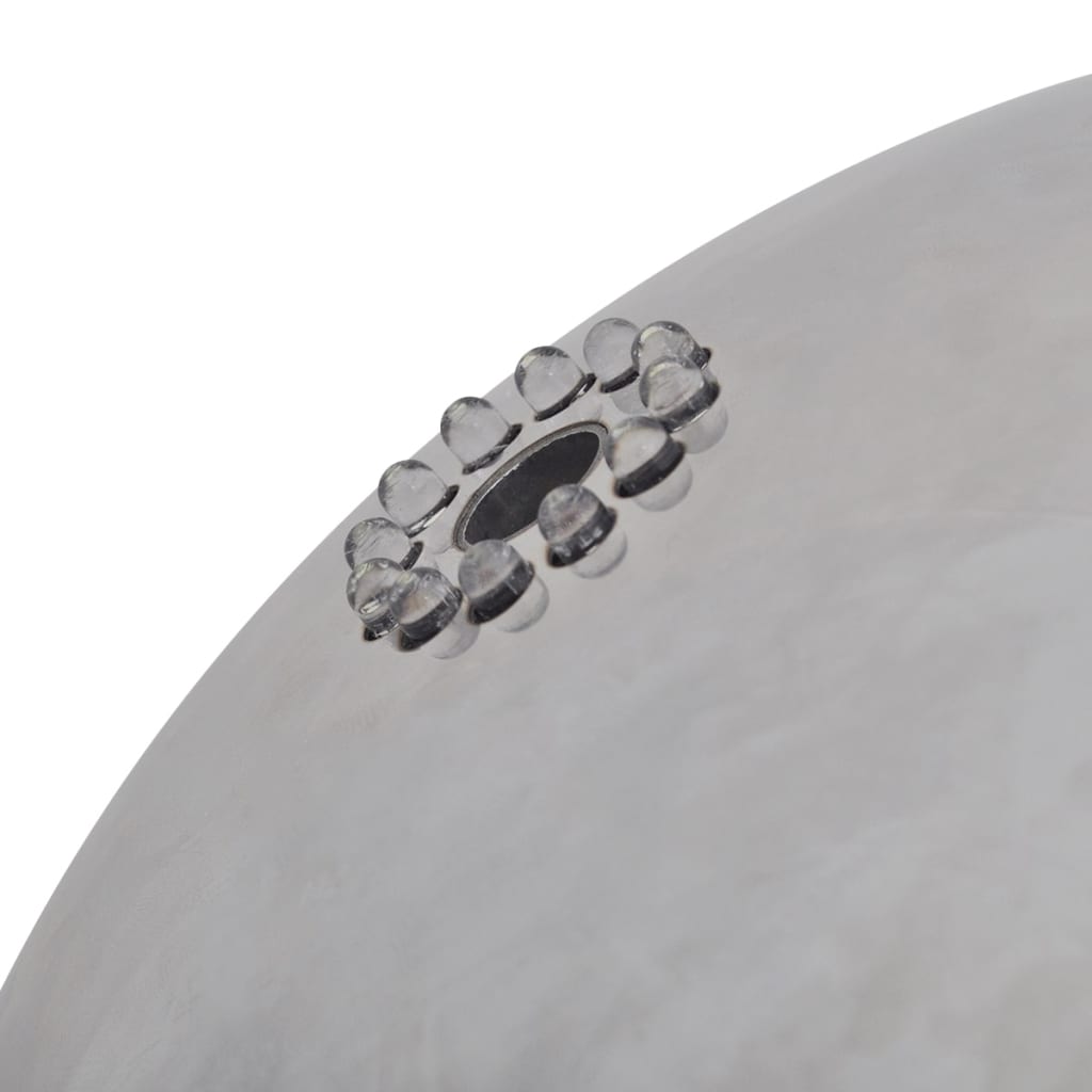 vidaXL Baseino fontanas-sfera su LED, nerūd. plienas, 40 cm