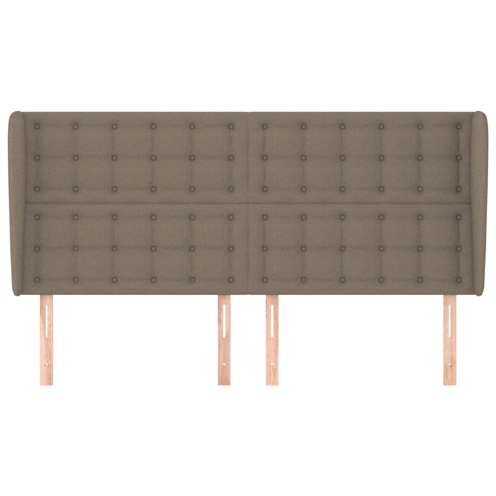 vidaXL Galvūgalis su auselėmis, taupe, 203x23x118/128cm, audinys