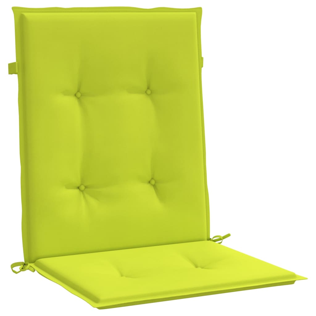 vidaXL Sodo kėdės pagalvėlės, 2vnt., žalios, 100x50x3cm, audinys