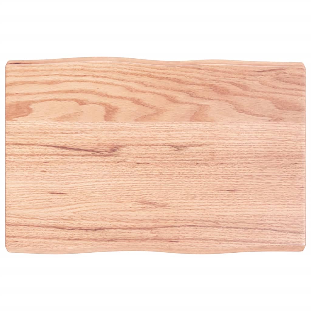 vidaXL Stalviršis, šviesiai rudas, 60x40x(2-4) cm, medienos masyvas