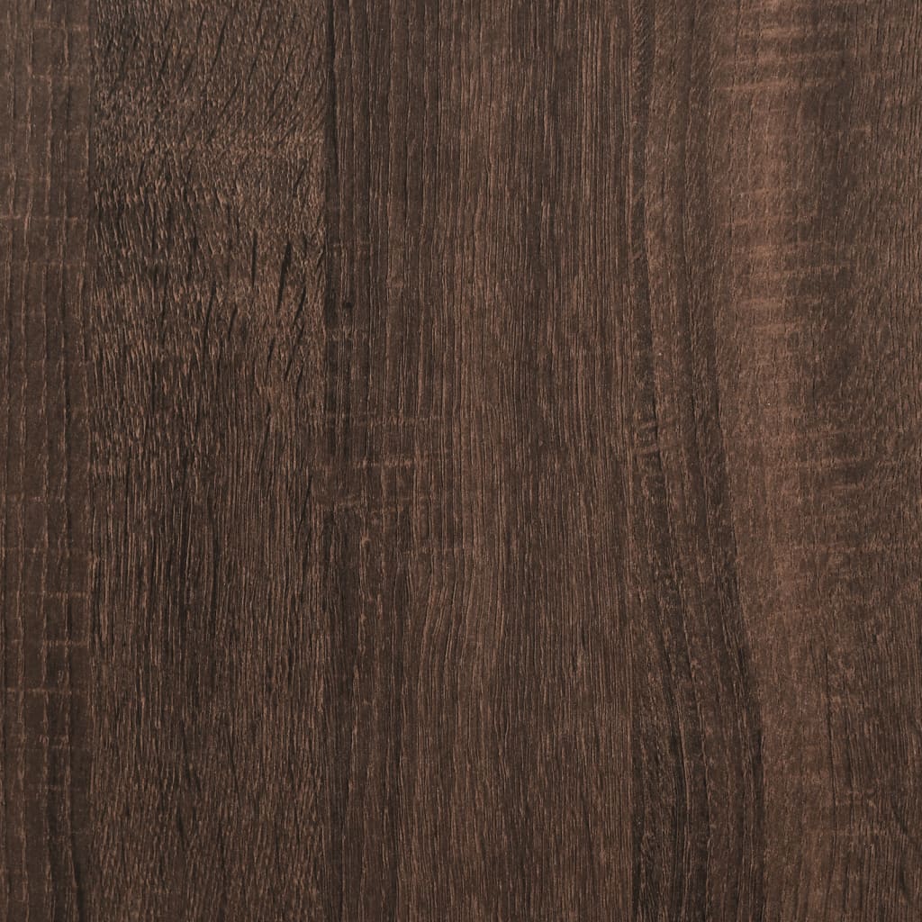 vidaXL Lovos rėmas su galvūgaliu, rudas ąžuolo, 75x190cm, mediena