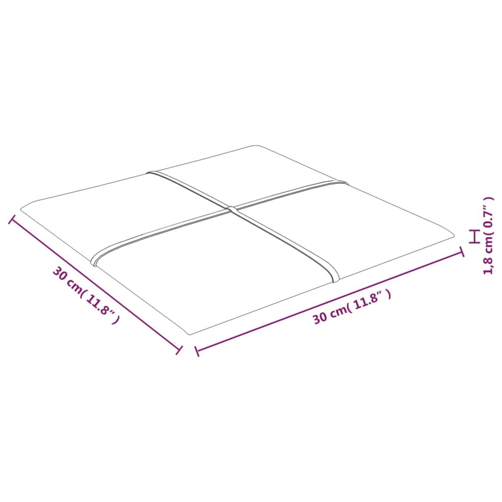 vidaXL Sienų plokštės, 12vnt., geltonos, 30x30cm, aksomas, 1,08m²