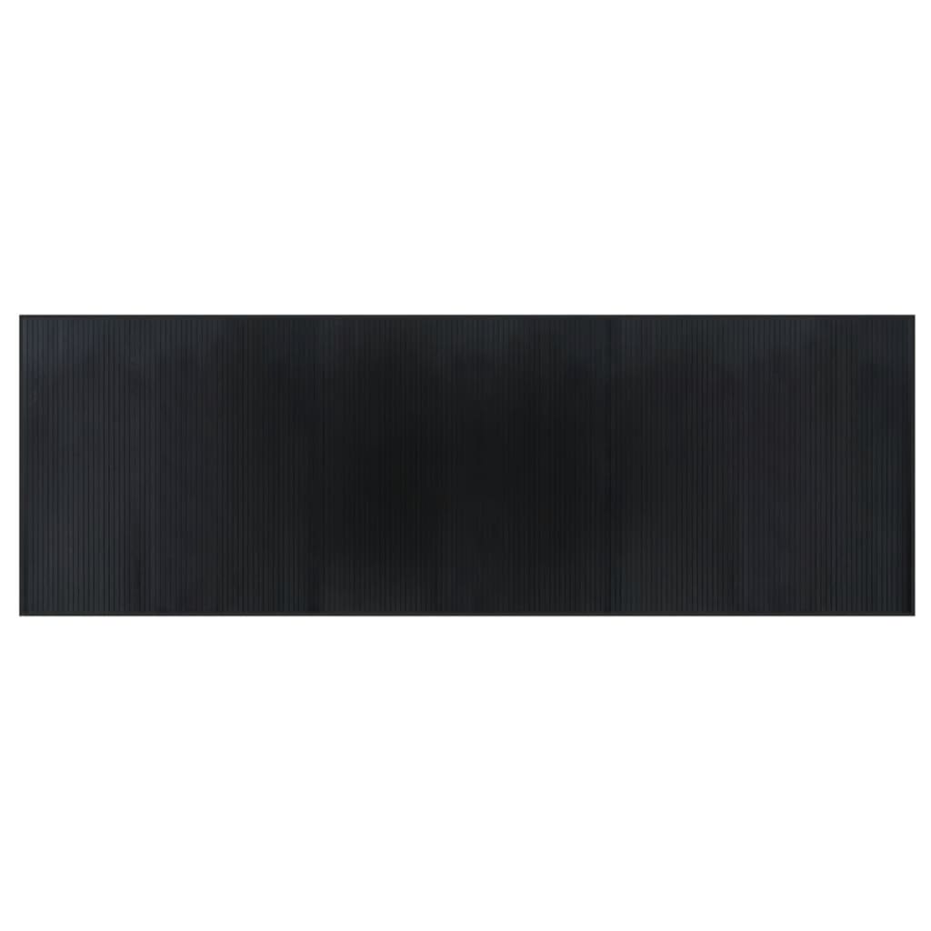 vidaXL Kilimas, juodos spalvos, 100x300cm, bambukas, stačiakampis