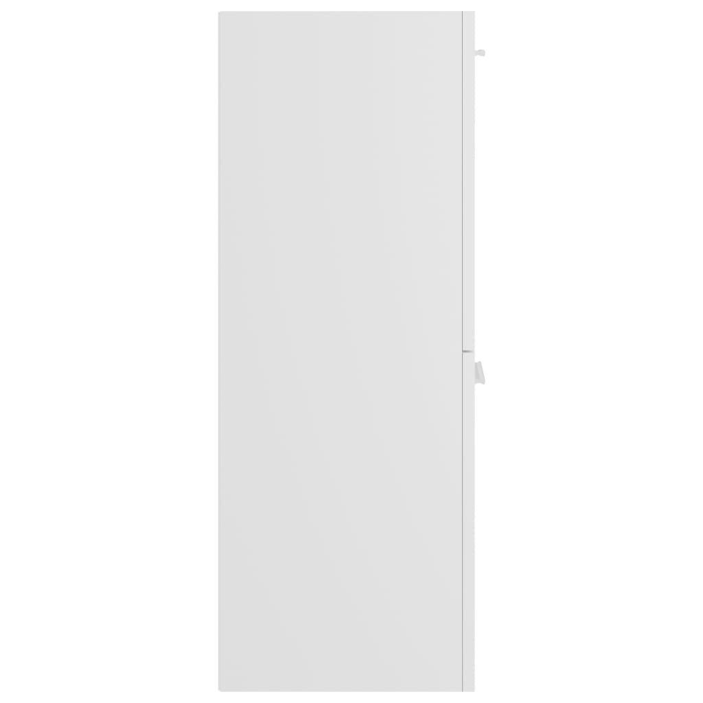 vidaXL Vonios kambario spintelė, balta, 30x30x80cm, apdirbta mediena