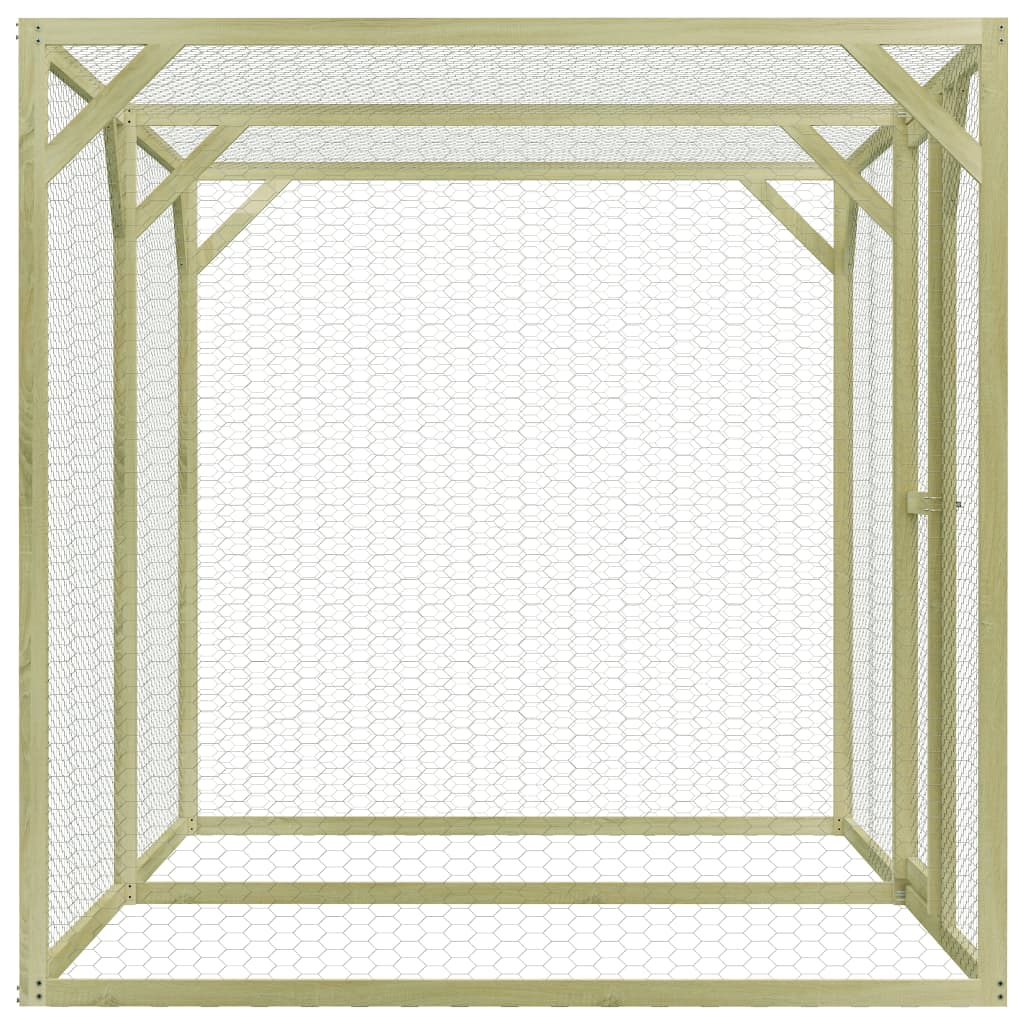 vidaXL Narvas viščiukams, 1,5x3x1,5m, impregnuota pušies mediena