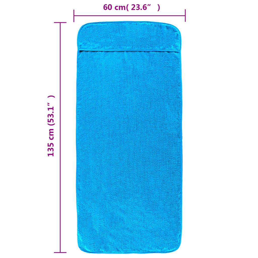 vidaXL Paplūdimio rankšluosčiai, 6vnt., turkio, 60x135cm, audinys