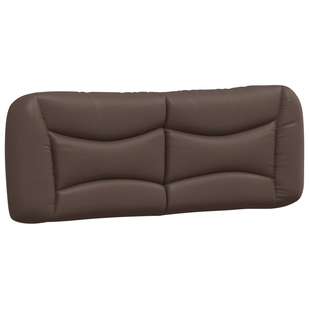 vidaXL Galvūgalio pagalvėlė, rudos spalvos, 120cm, dirbtinė oda