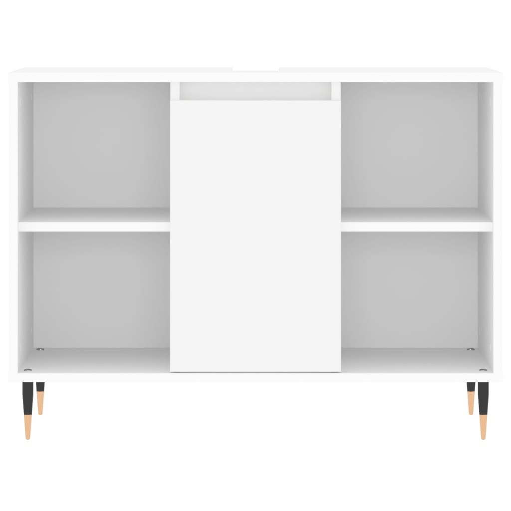 vidaXL Vonios kambario spintelė, balta, 80x33x60cm, apdirbta mediena
