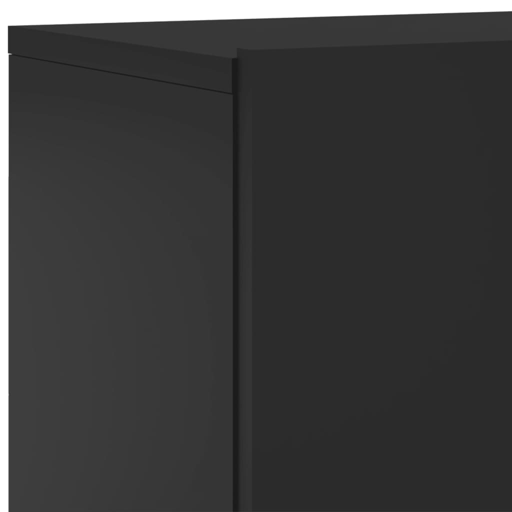 vidaXL Prie sienos montuojamos TV spintelės, 2vnt., juodos, 60x30x41cm