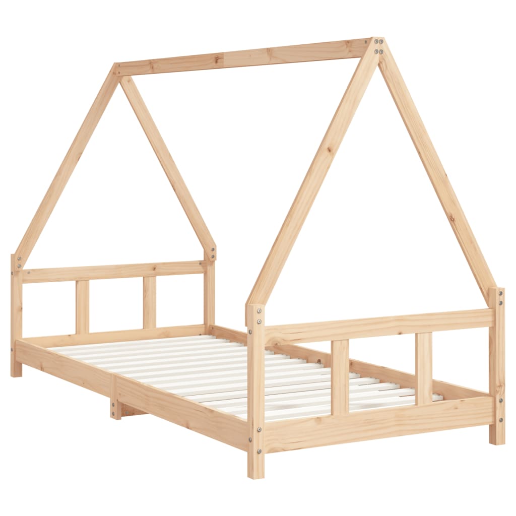 vidaXL Vaikiškos lovos rėmas, 90x200cm, pušies medienos masyvas