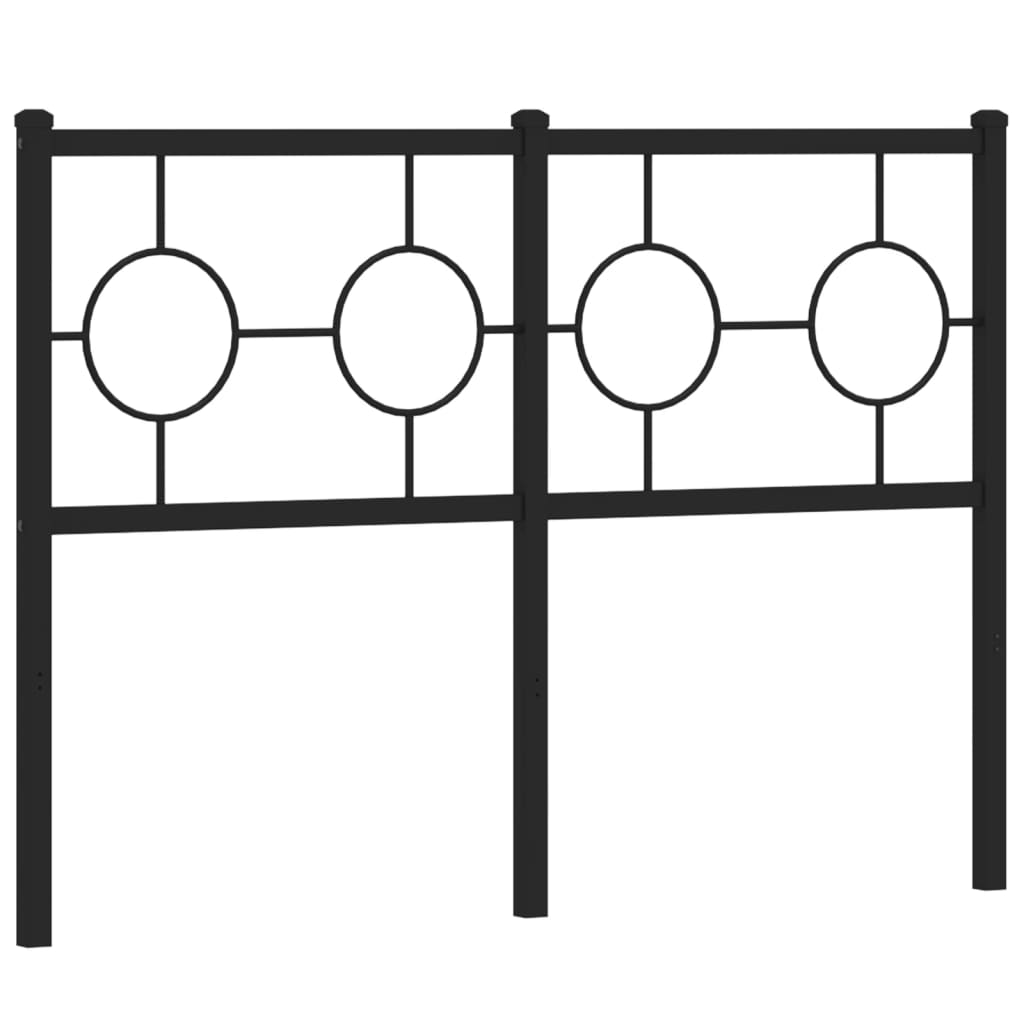 vidaXL Metalinis galvūgalis, juodos spalvos, 120cm