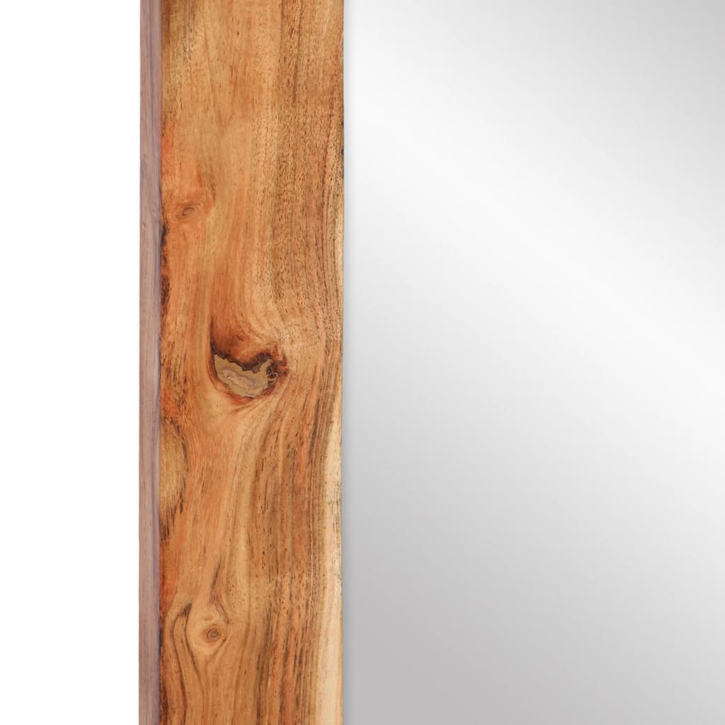vidaXL Veidrodis, 70x50cm, akacijos medienos masyvas ir stiklas