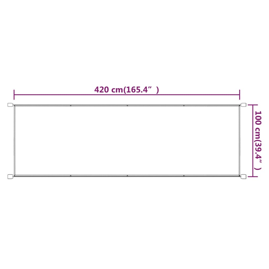 vidaXL Vertikali markizė, mėlynos spalvos, 100x420cm, oksfordo audinys