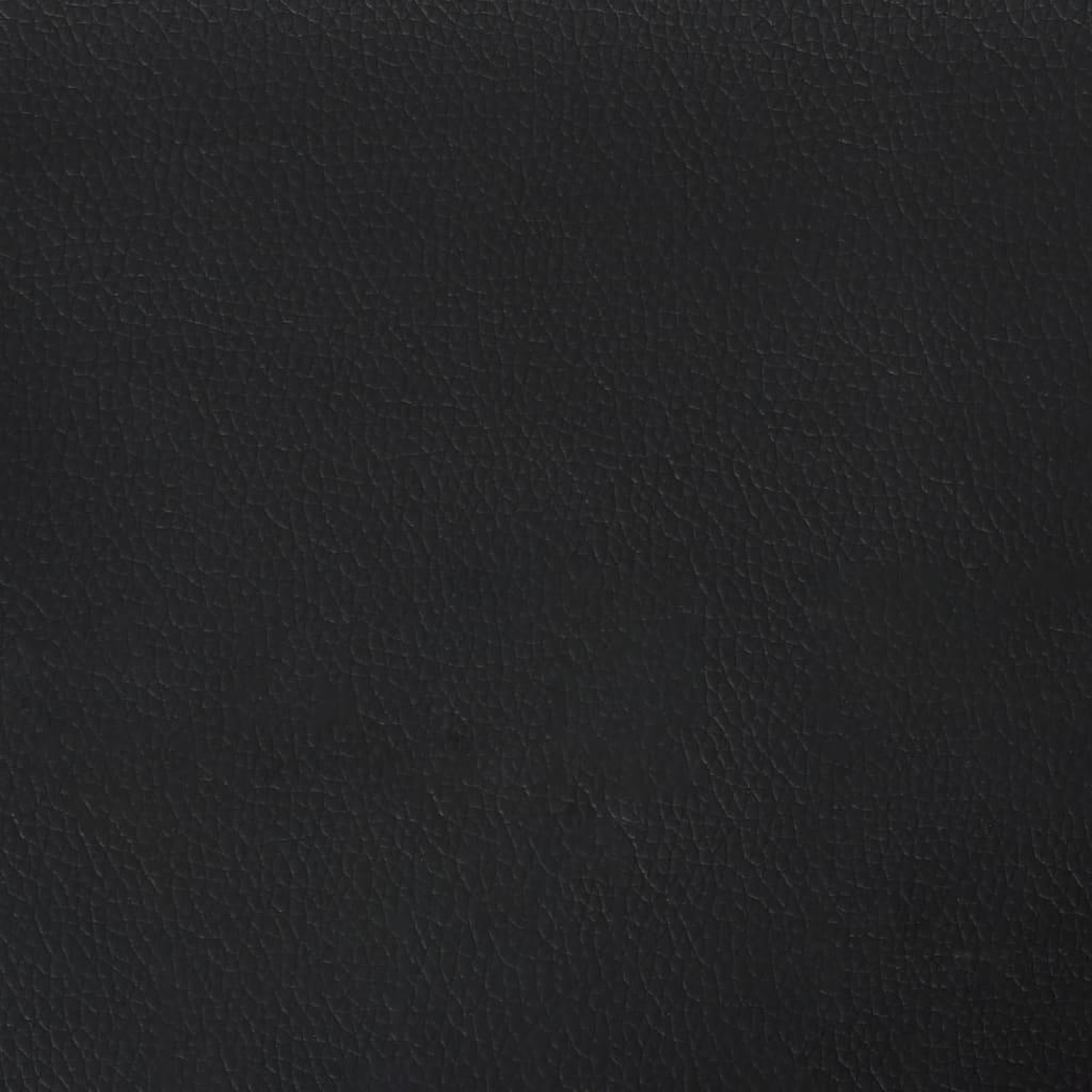 vidaXL Lovos rėmas su spyruoklėmis, juodas, 180x200cm, dirbtinė oda