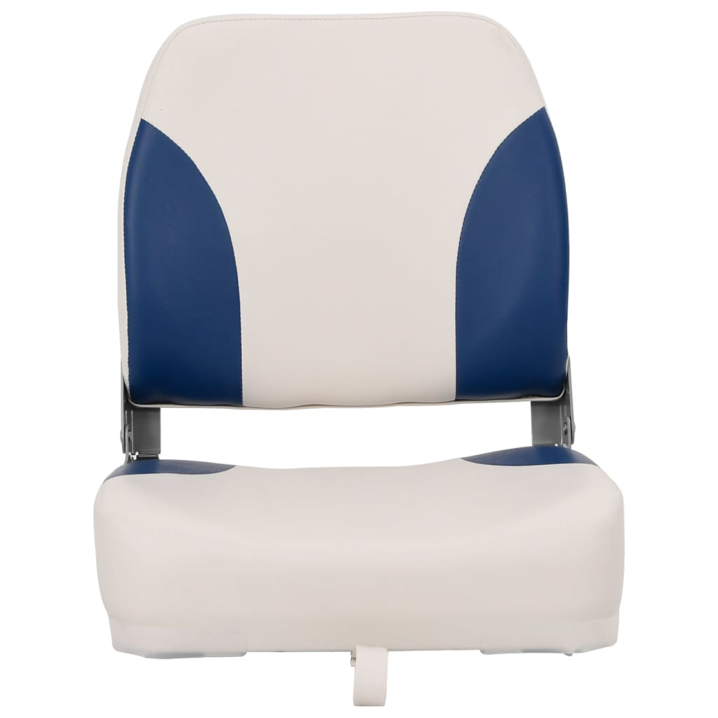 vidaXL Sulankstomos valties sėdynės rinkinys, 2 dalių, mėlyna/balta