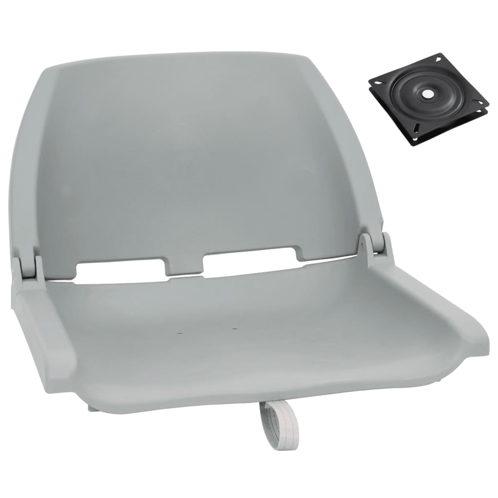vidaXL Sulankstomos valties sėdynės rinkinys, 2 dalių, pilkos spalvos