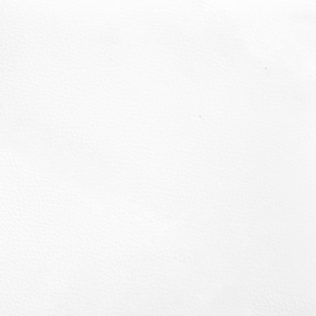 vidaXL Galvūgalis su auselėmis, baltas, 83x23x118/128cm, dirbtinė oda
