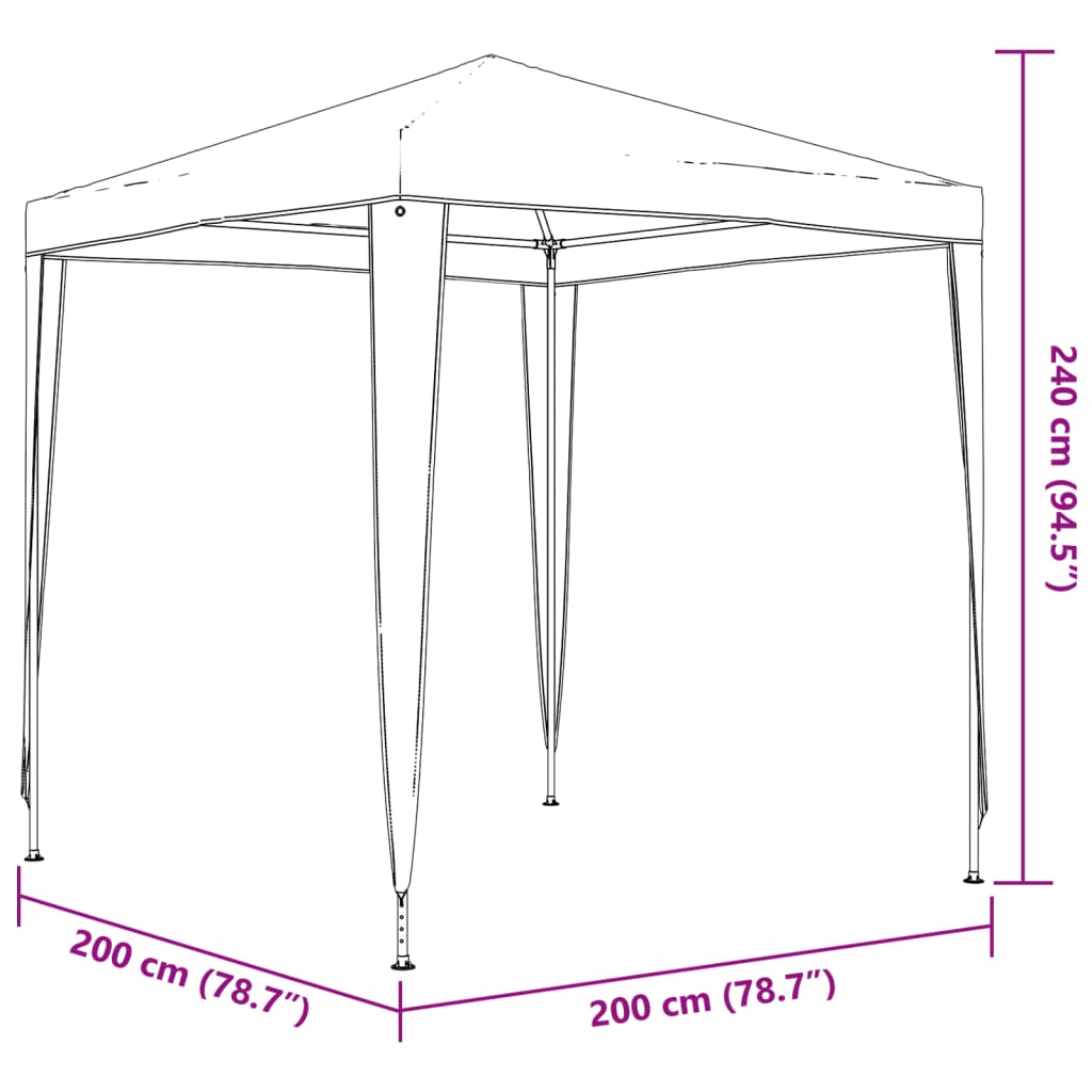 vidaXL Proginė palapinė, mėlynos spalvos, 2x2m