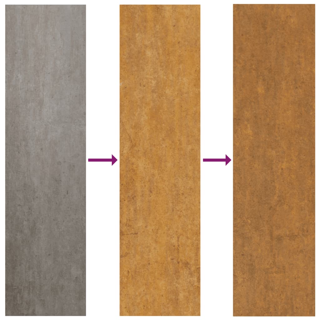 vidaXL Sodo loveliai, 2vnt., 45x45x75cm, corten plienas