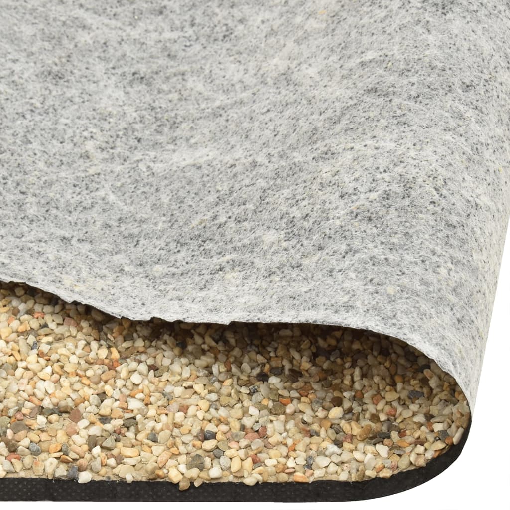 vidaXL Tvenkinio danga su akmenukais, natūrali smėlio, 200x40cm