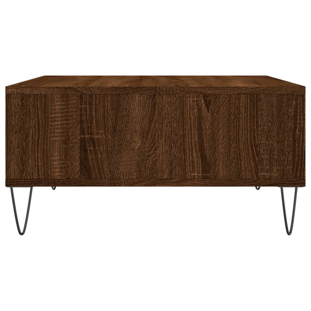 vidaXL Kavos staliukas, rudas ąžuolo, 60x60x30cm, apdirbta mediena