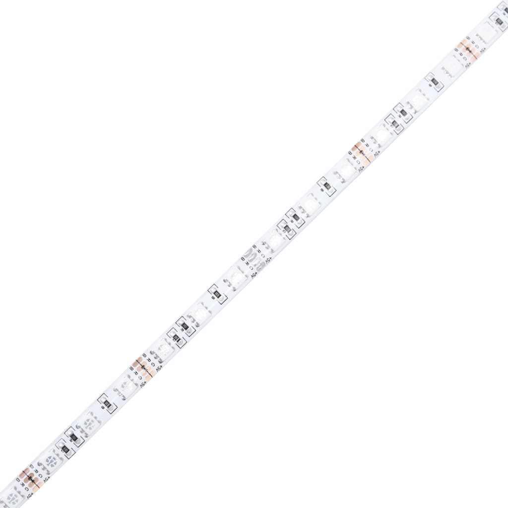 vidaXL Galvūgalis-spintelė su LED, baltos spalvos, 220x16,5x103,5cm