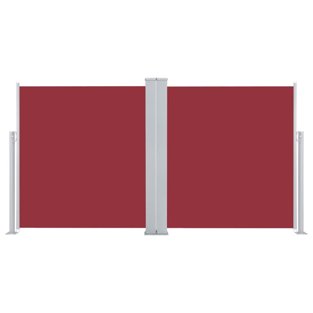vidaXL Ištraukiama šoninė pertvara, raudonos spalvos, 140x600cm