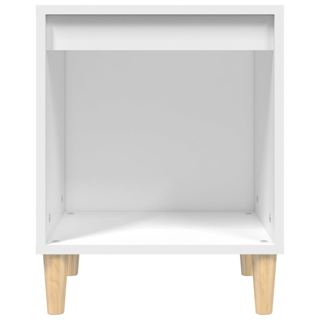 vidaXL Naktinė spintelė, baltos spalvos, 40x35x50cm, apdirbta mediena