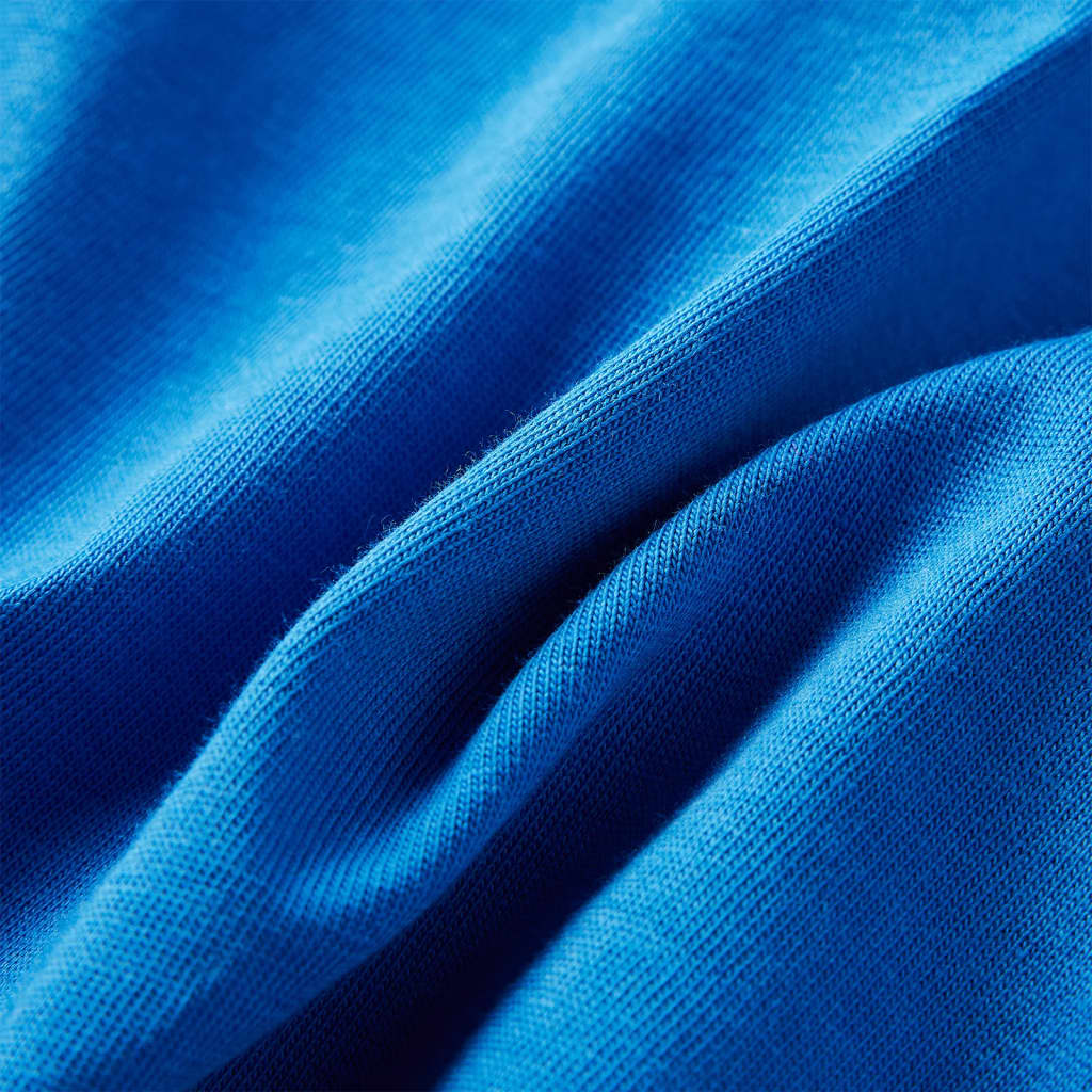 Vaikiški marškinėliai ilgomis rankovėmis, kobalto mėlyni, 128 dydžio