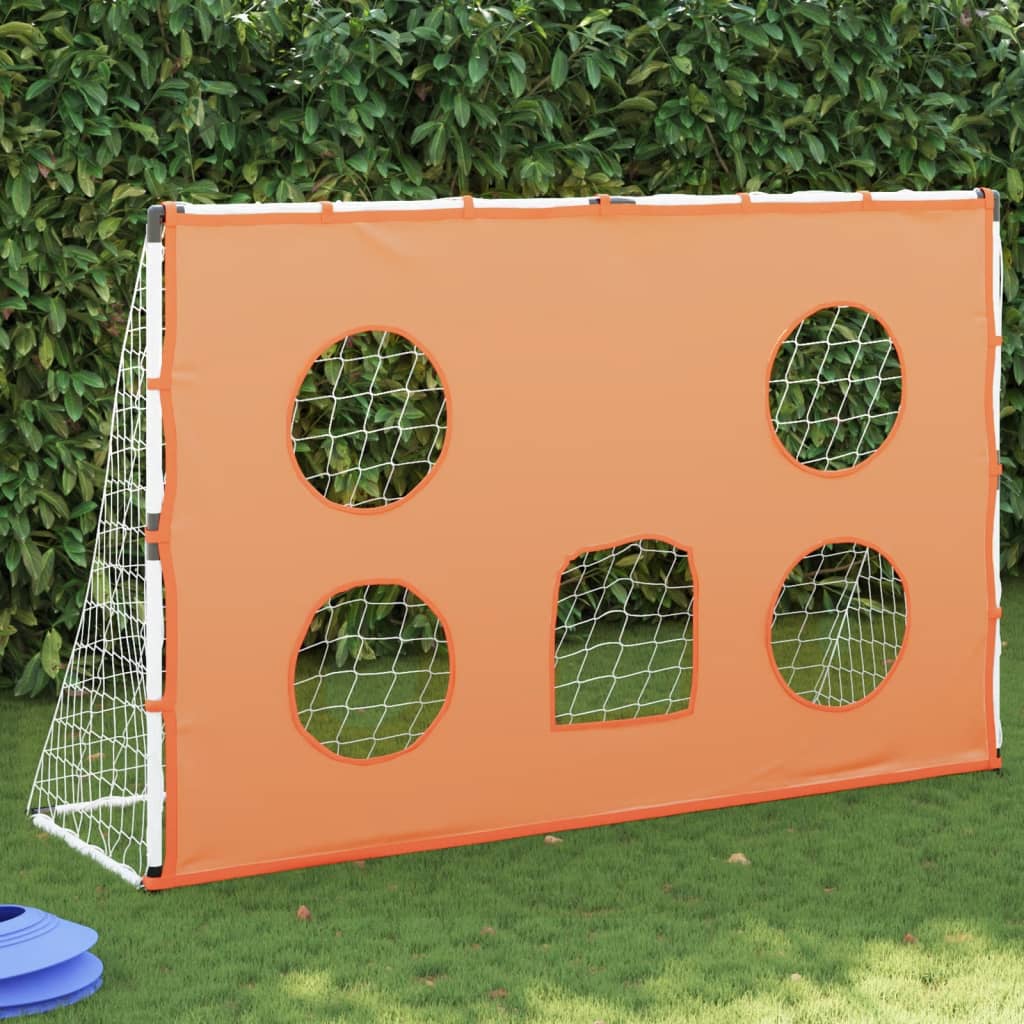 vidaXL Vaikiški futbolo vartai su taikiniu ir kamuoliu, 182x62x118cm