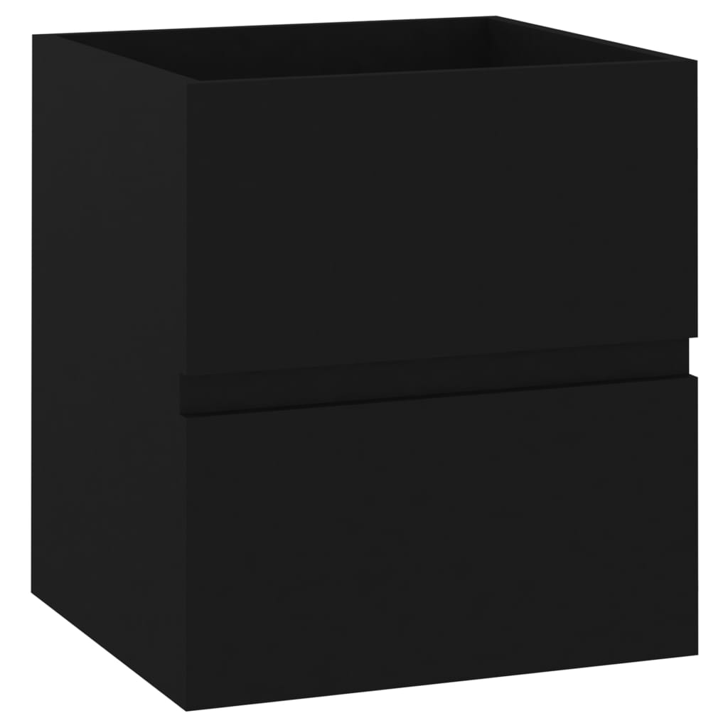 vidaXL Spintelė praustuvui, juoda, 41x38,5x45cm, apdirbta mediena