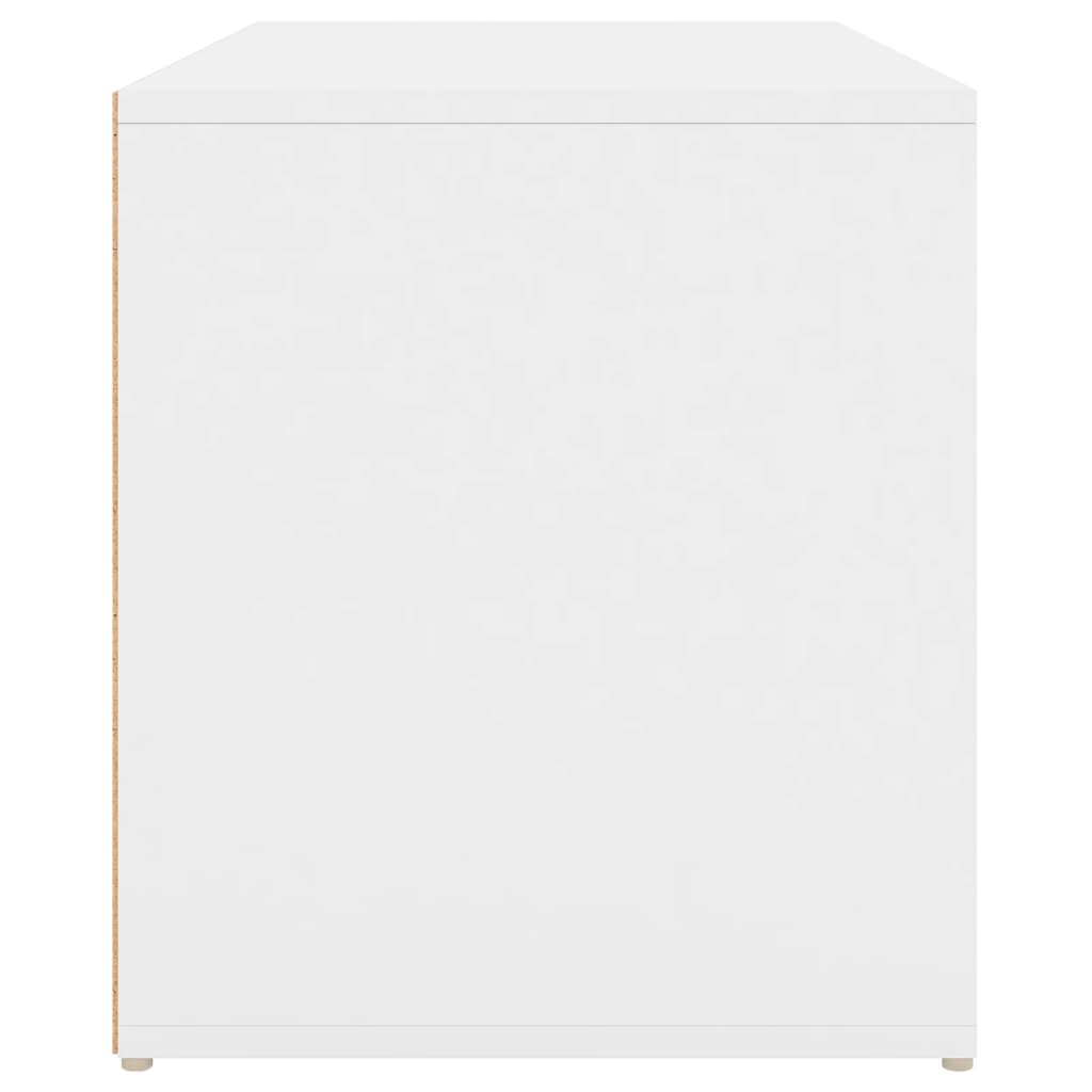 vidaXL Prieškambario suoliukas, baltas, 80x40x45cm, apdirbta mediena