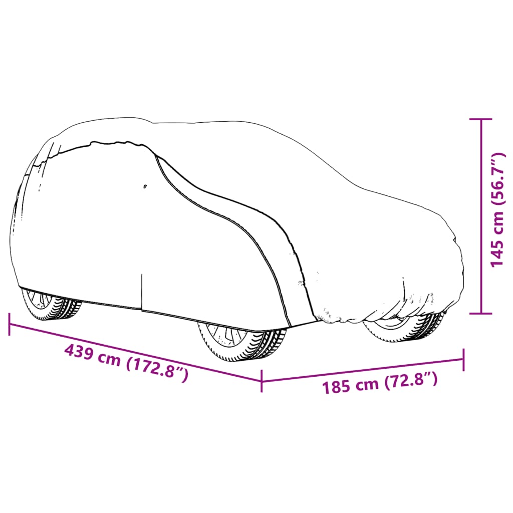 vidaXL Automobilio uždangalas visureigiui, sidabrinis, M dydžio