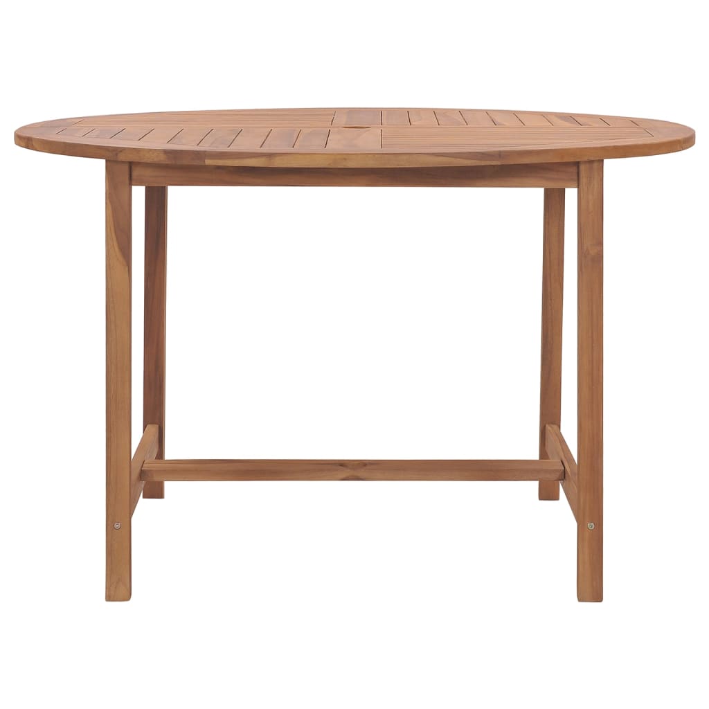vidaXL Sodo valgomojo stalas, 110x75cm, tikmedžio medienos masyvas