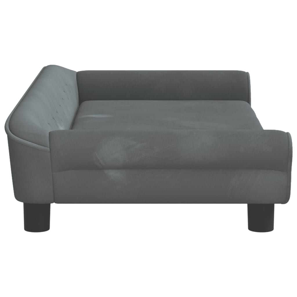 vidaXL Vaikiška sofa, tamsiai pilkos spalvos, 100x50x26cm, aksomas