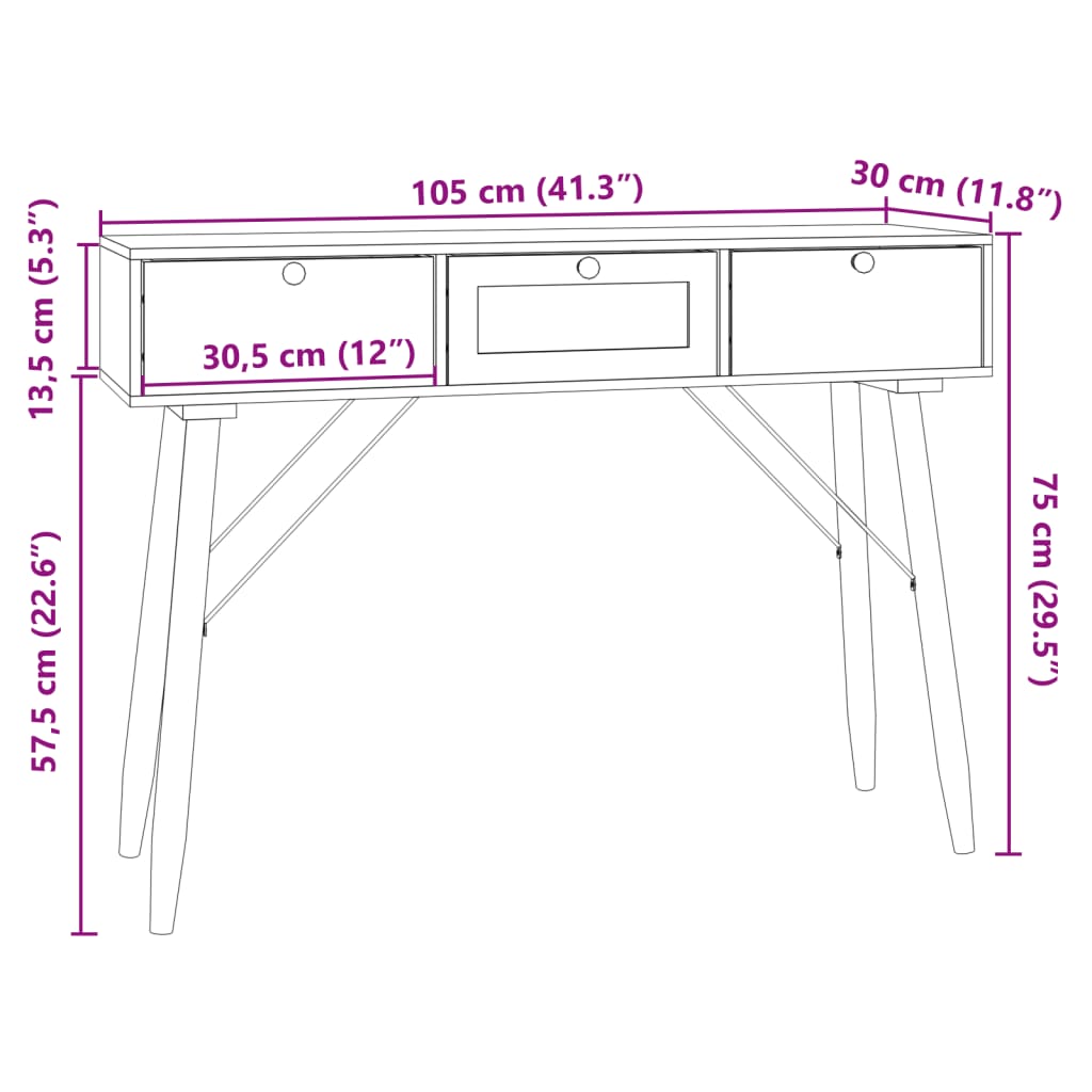 vidaXL Televizoriaus spintelė su durelėmis, 105x30x45cm, mediena