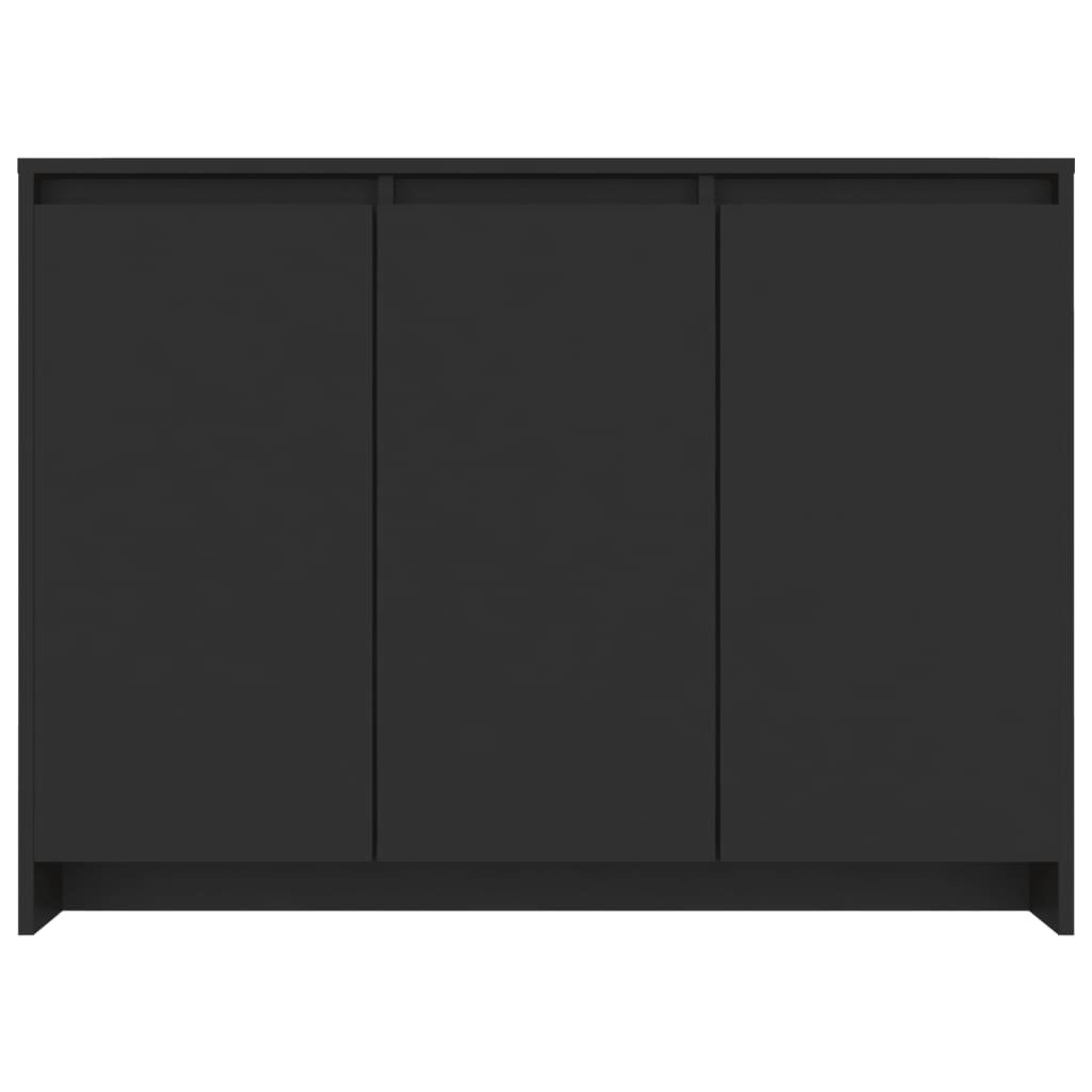 vidaXL Šoninė spintelė, juodos spalvos, 102x33x75cm, apdirbta mediena