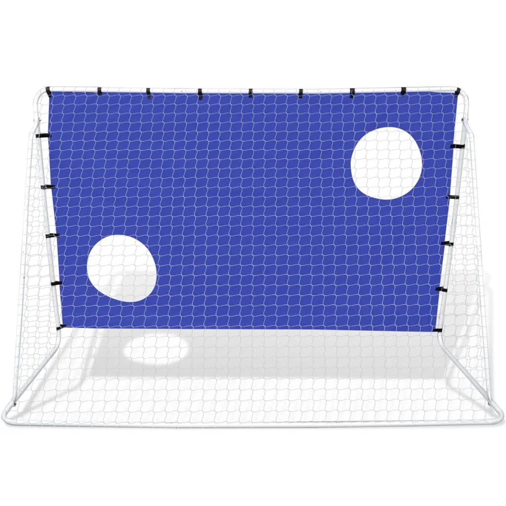 vidaXL Futbolo vartai su treniruočių sienele, 240x92x150cm, plienas