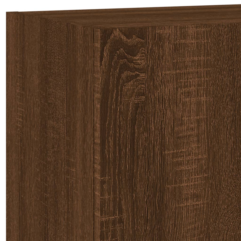 vidaXL Sieninė TV sekcija, 6 dalių, ruda ąžuolo, apdirbta mediena