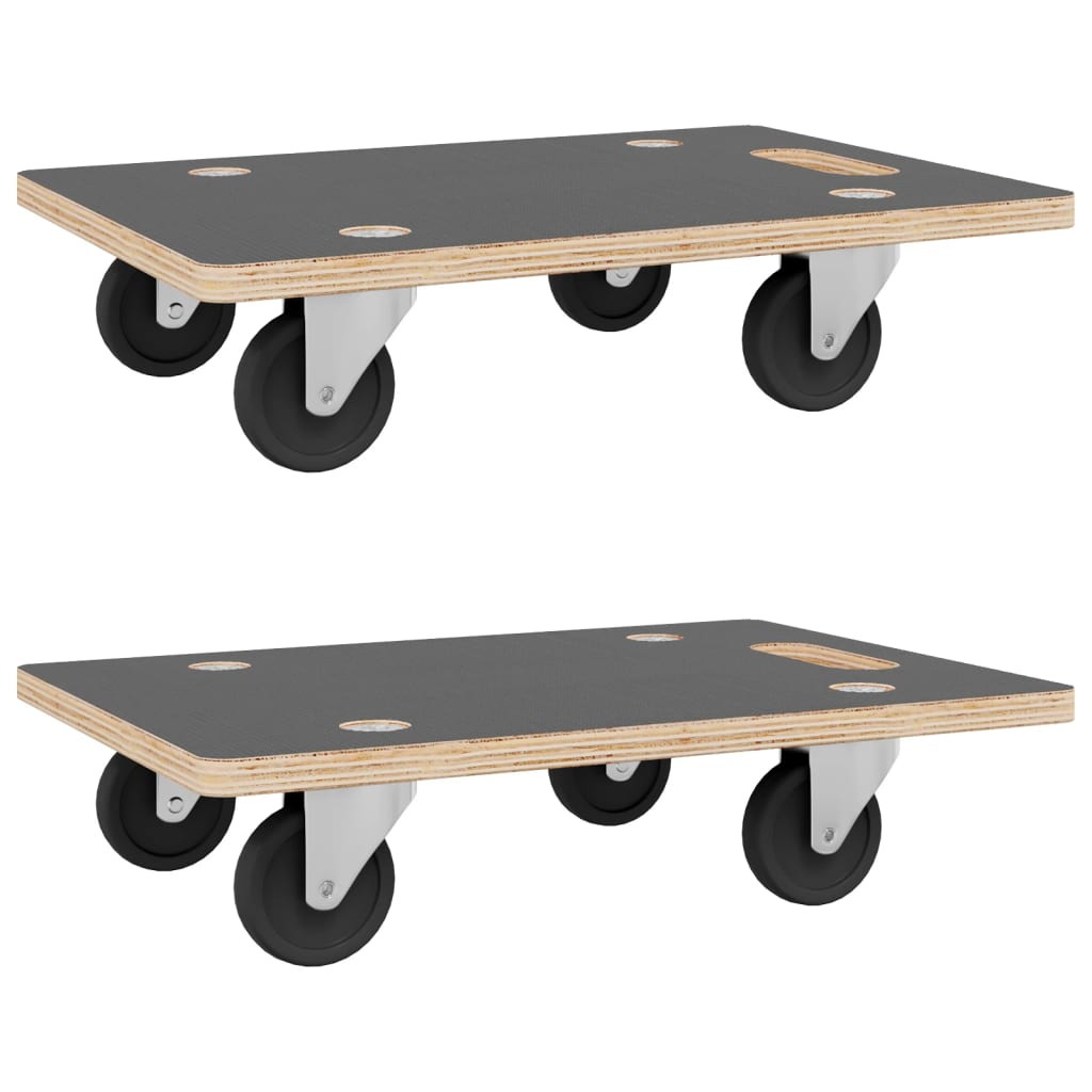 vidaXL Platforminiai vežimėliai, 2vnt., 80x55x11,5cm, stačiakampiai