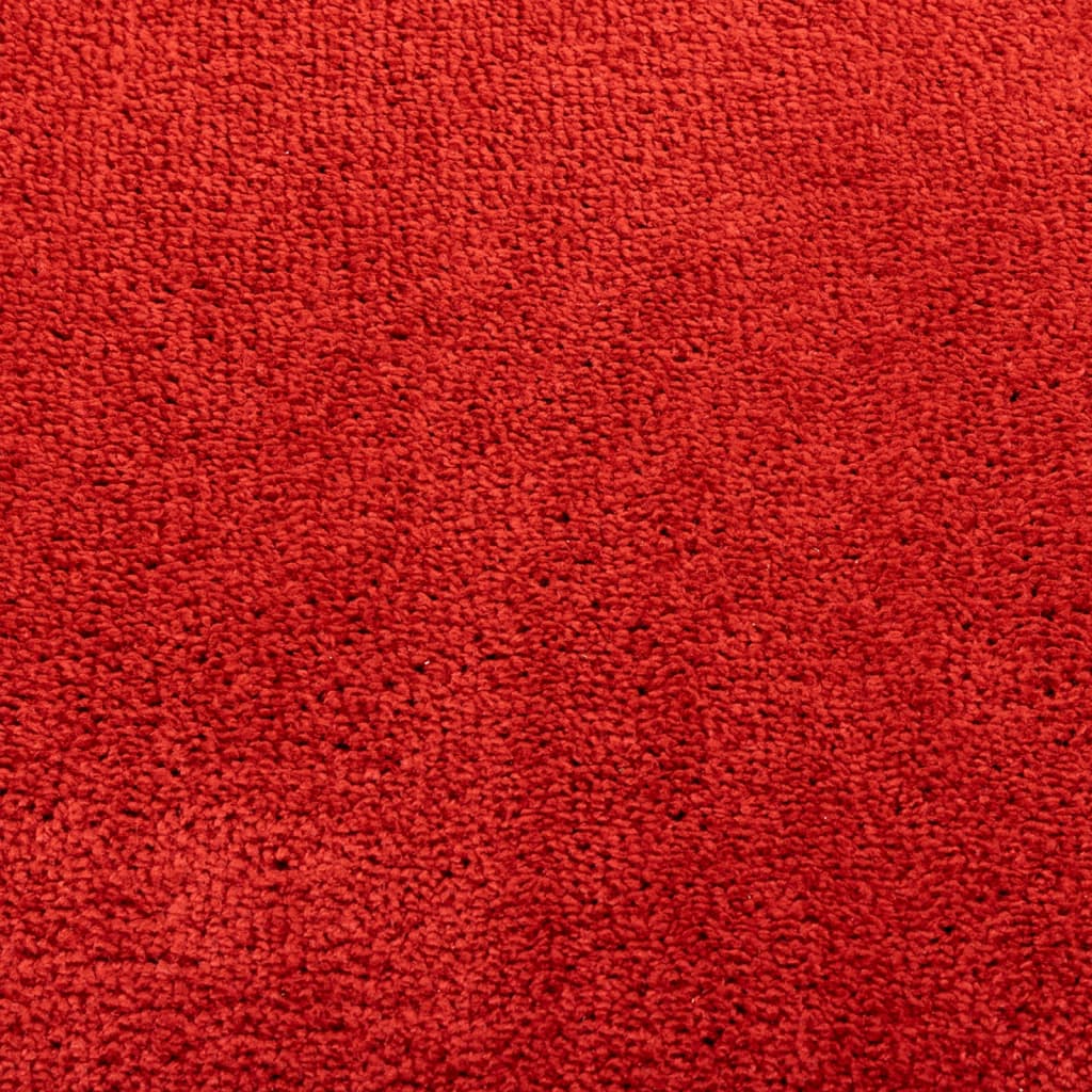 vidaXL Kilimas OVIEDO, raudonos spalvos, 80x200cm, trumpi šereliai