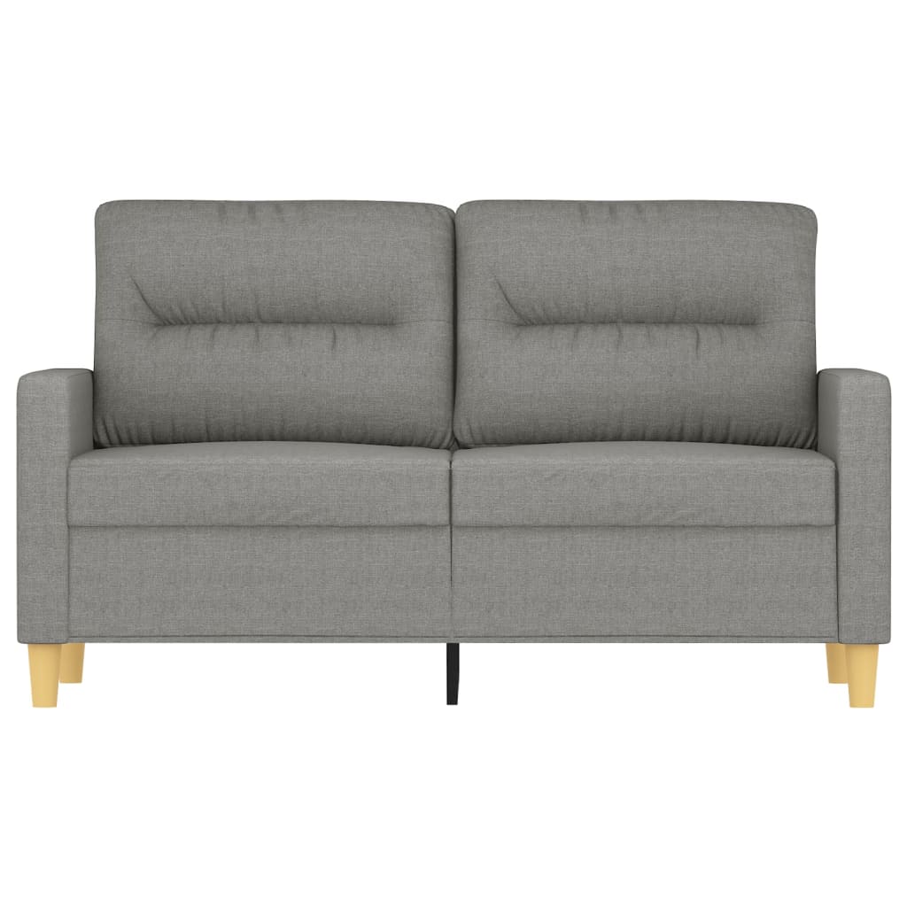 vidaXL Dvivietė sofa, tamsiai pilkos spalvos, 120cm, audinys