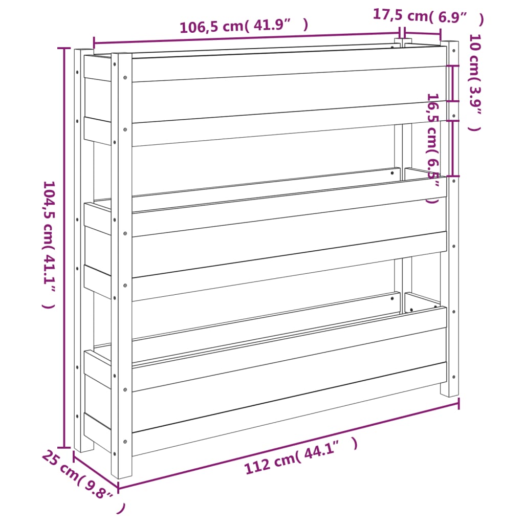 vidaXL Lovelis, medaus rudas, 112x25x104,5cm, pušies medienos masyvas