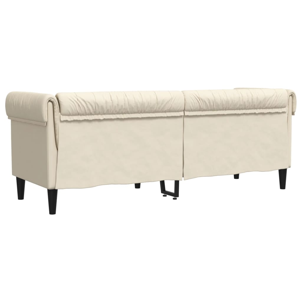 vidaXL Trivietė chesterfield sofa, linas