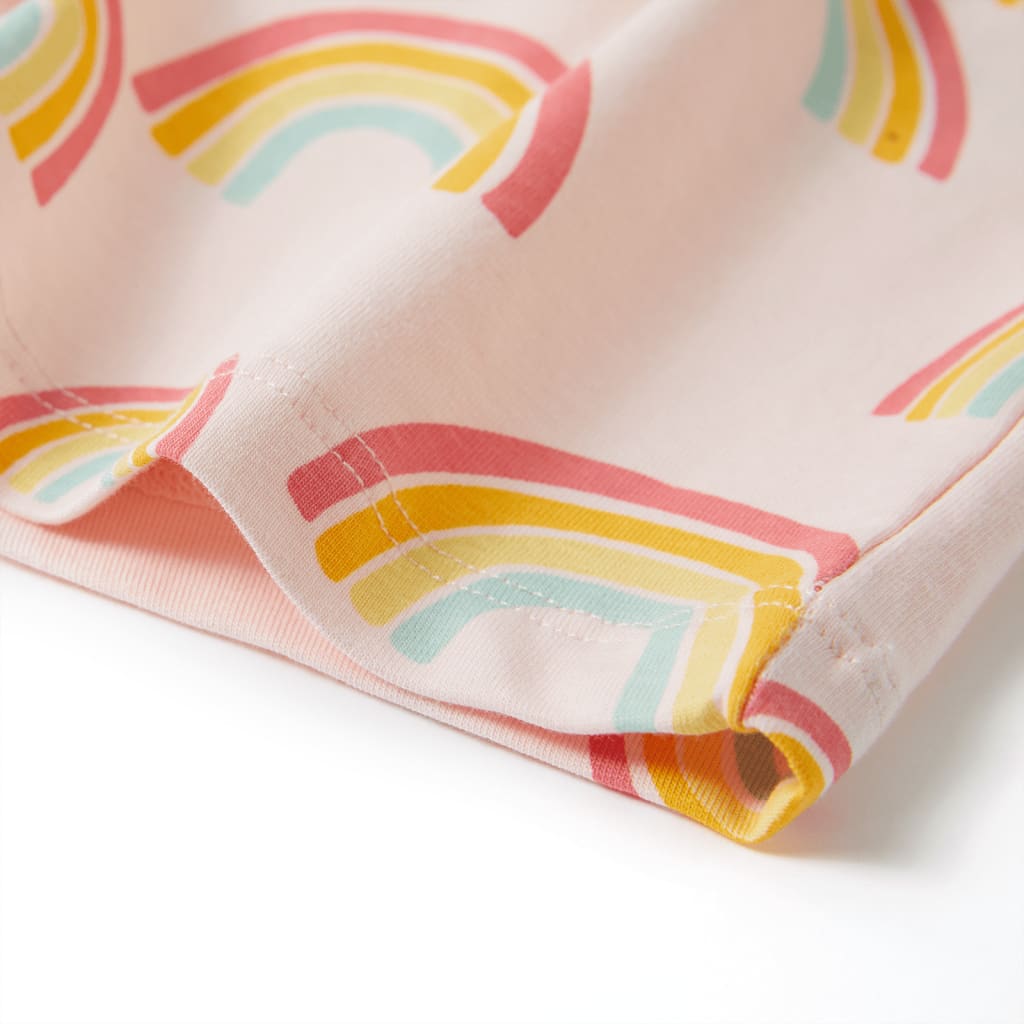 Vaikiška pižama trumpomis rankovėmis, šviesiai rožinė, 128 dydžio